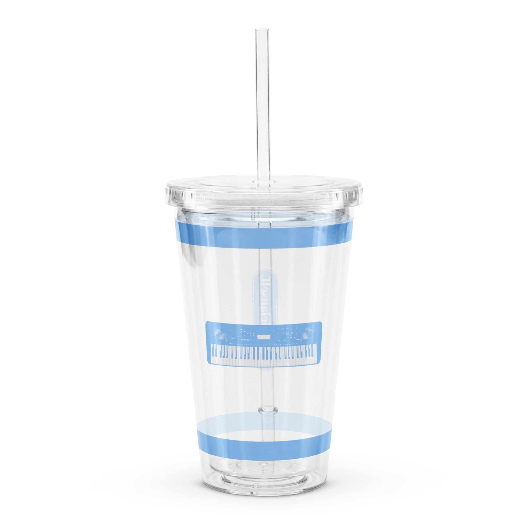 KEYBOARD CLEAR TUMBLER - BLUE