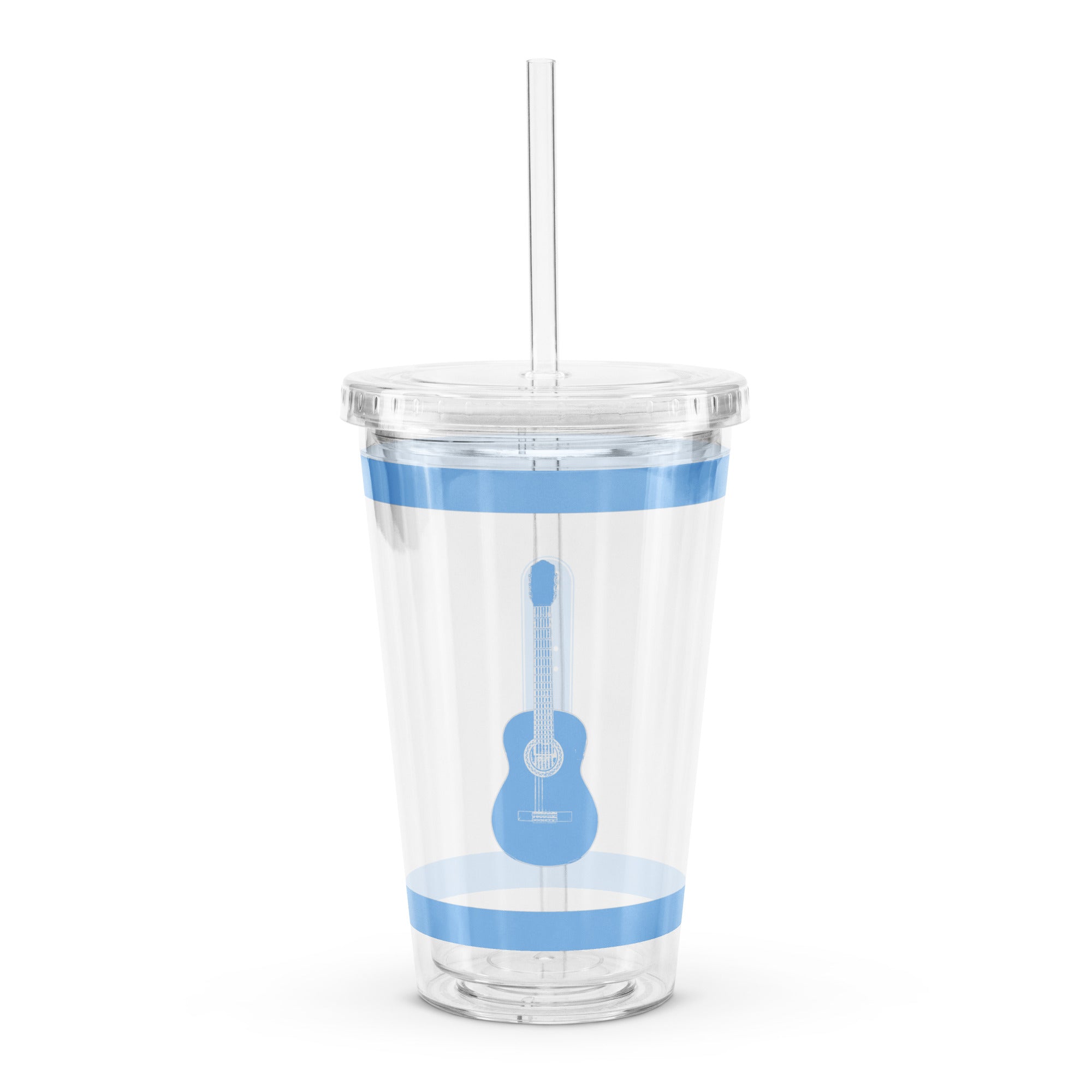 ACOUSTIC GUITAR CLEAR TUMBLER - BLUE