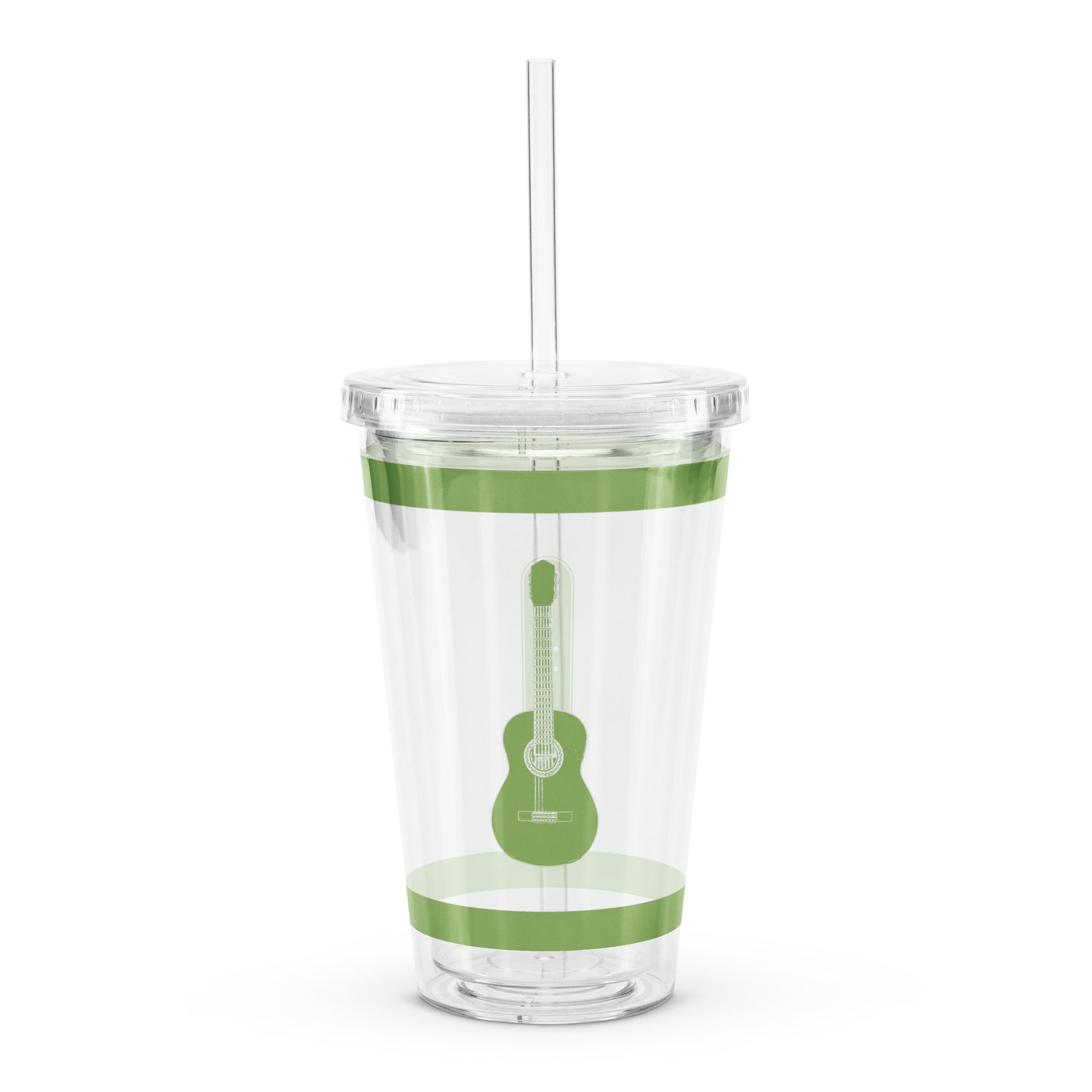 ACOUSTIC GUITAR CLEAR TUMBLER - GREEN