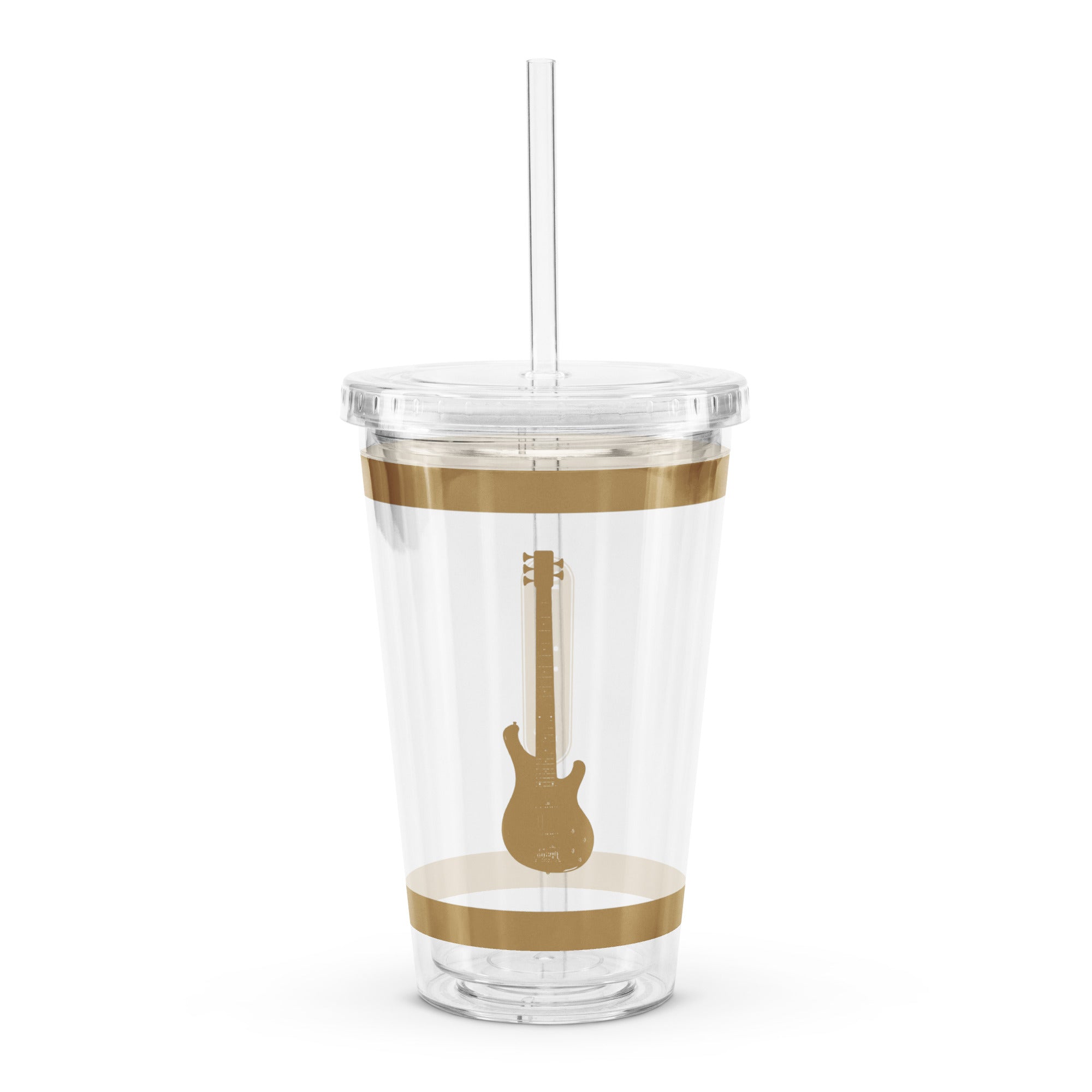 ELECTRIC BASS CLEAR TUMBLER - BROWN
