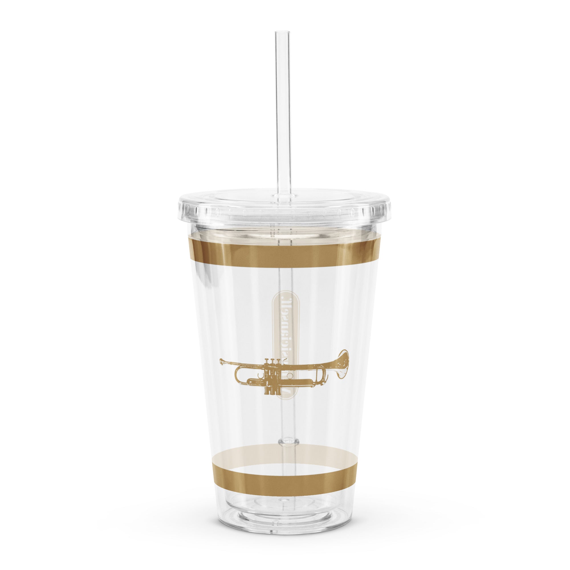 TRUMPET CLEAR TUMBLER - BROWN