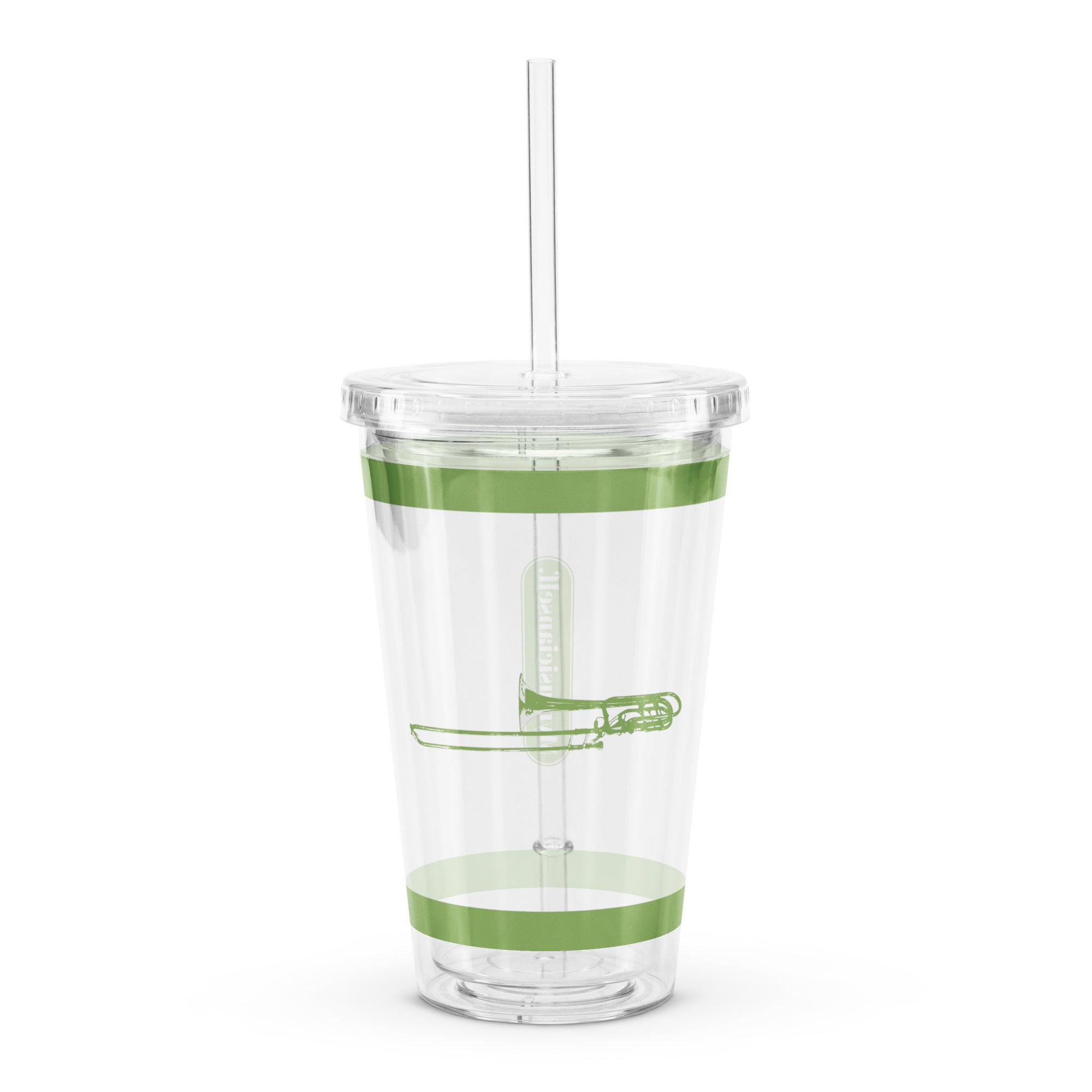 TROMBONE CLEAR TUMBLER - GREEN