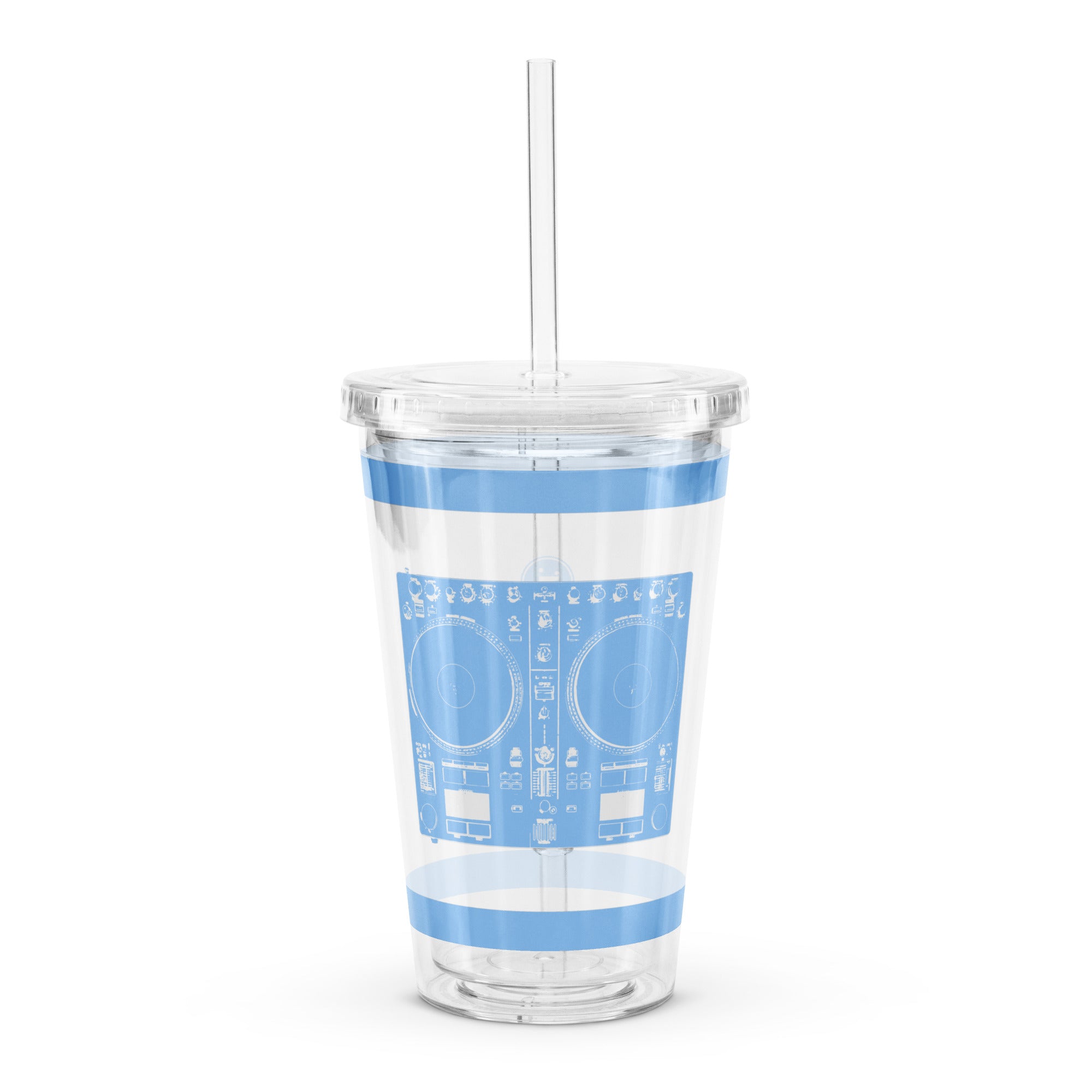 DJ SET CLEAR TUMBLER - BLUE