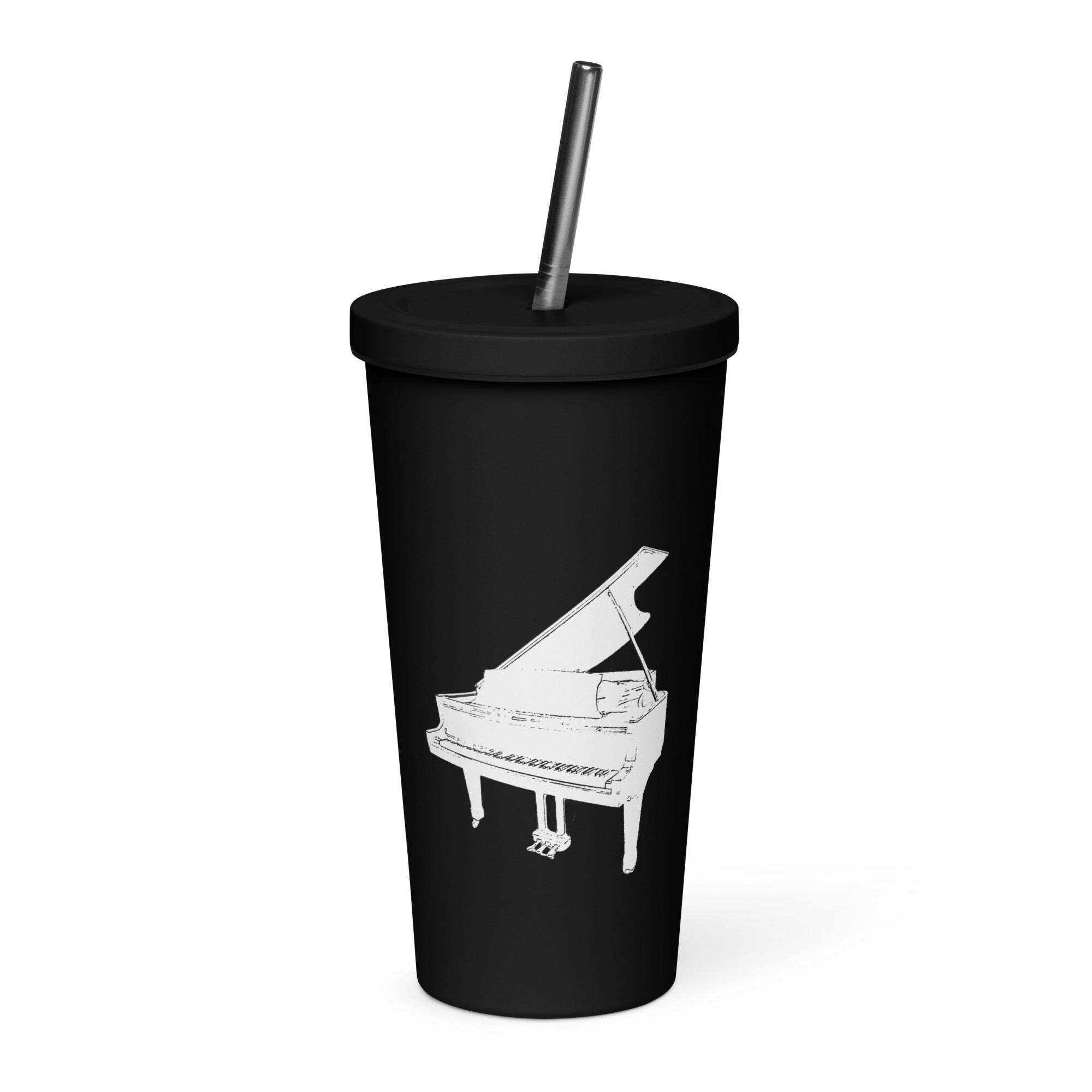 GRAND PIANO INSULATED TUMBLER - BLACK