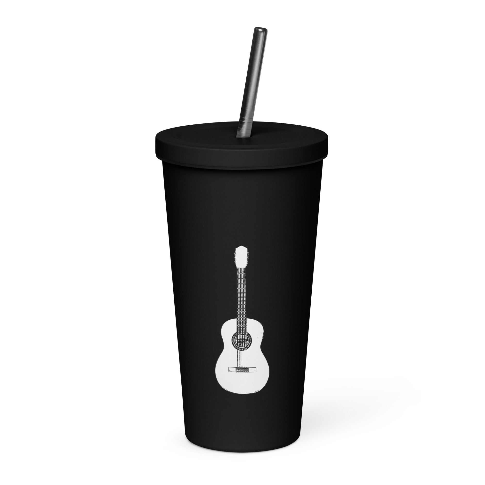 ACOUSTIC GUITAR INSULATED TUMBLER - BLACK