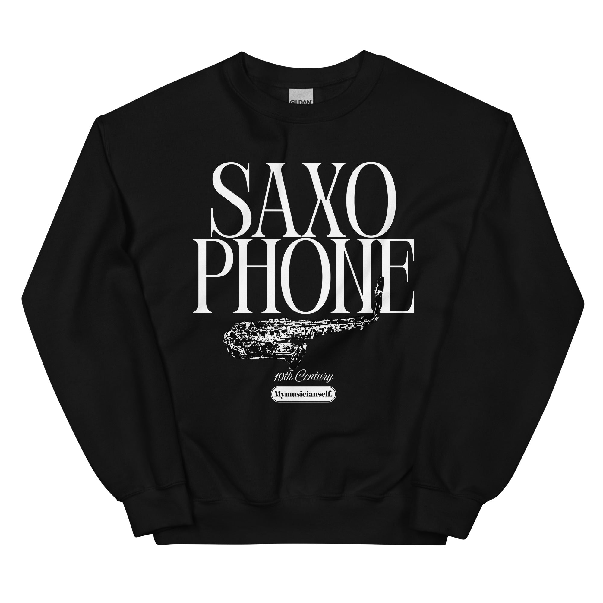 SAXOPHONE SWEATSHIRT - BLACK