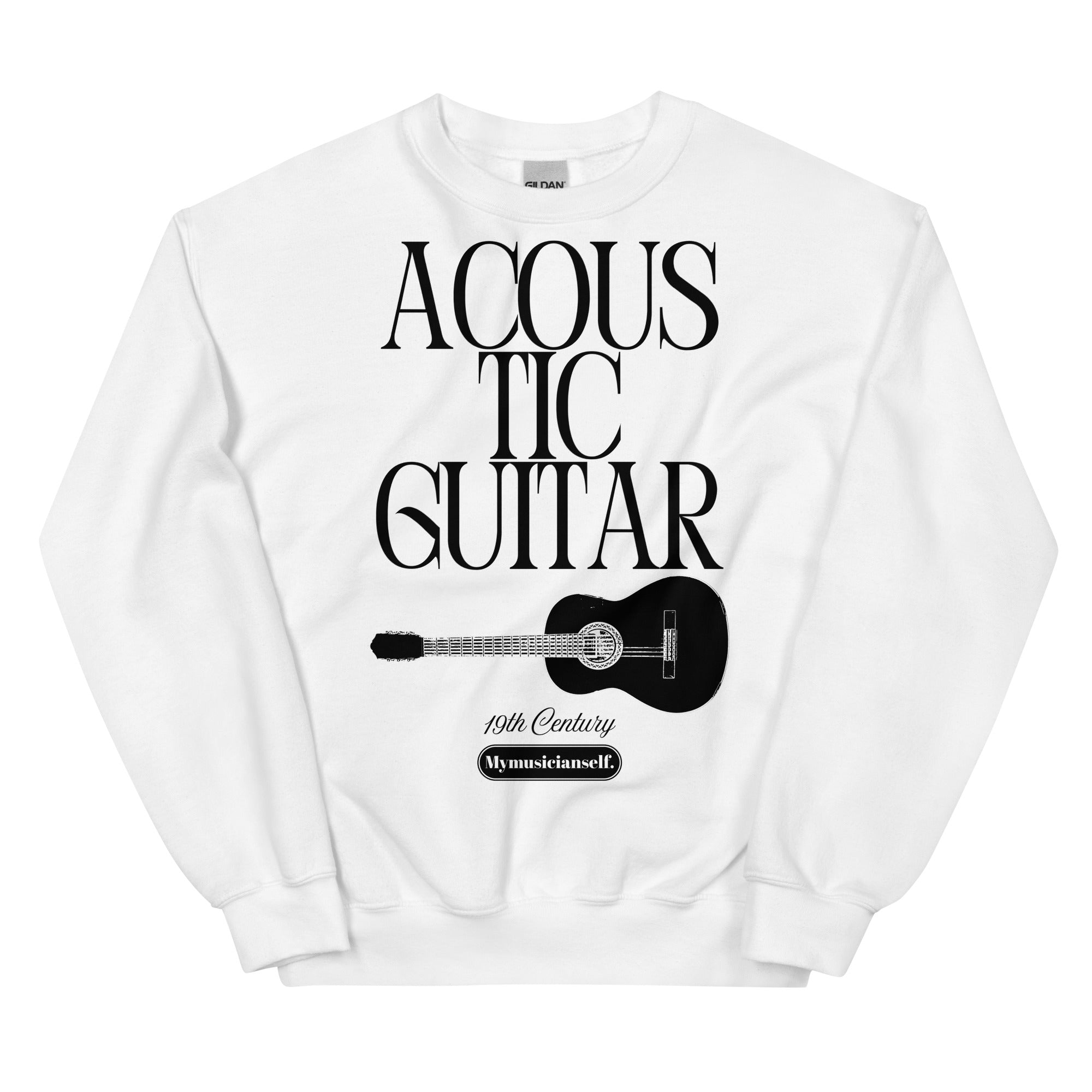 ACOUSTIC GUITAR SWEATSHIRT - WHITE
