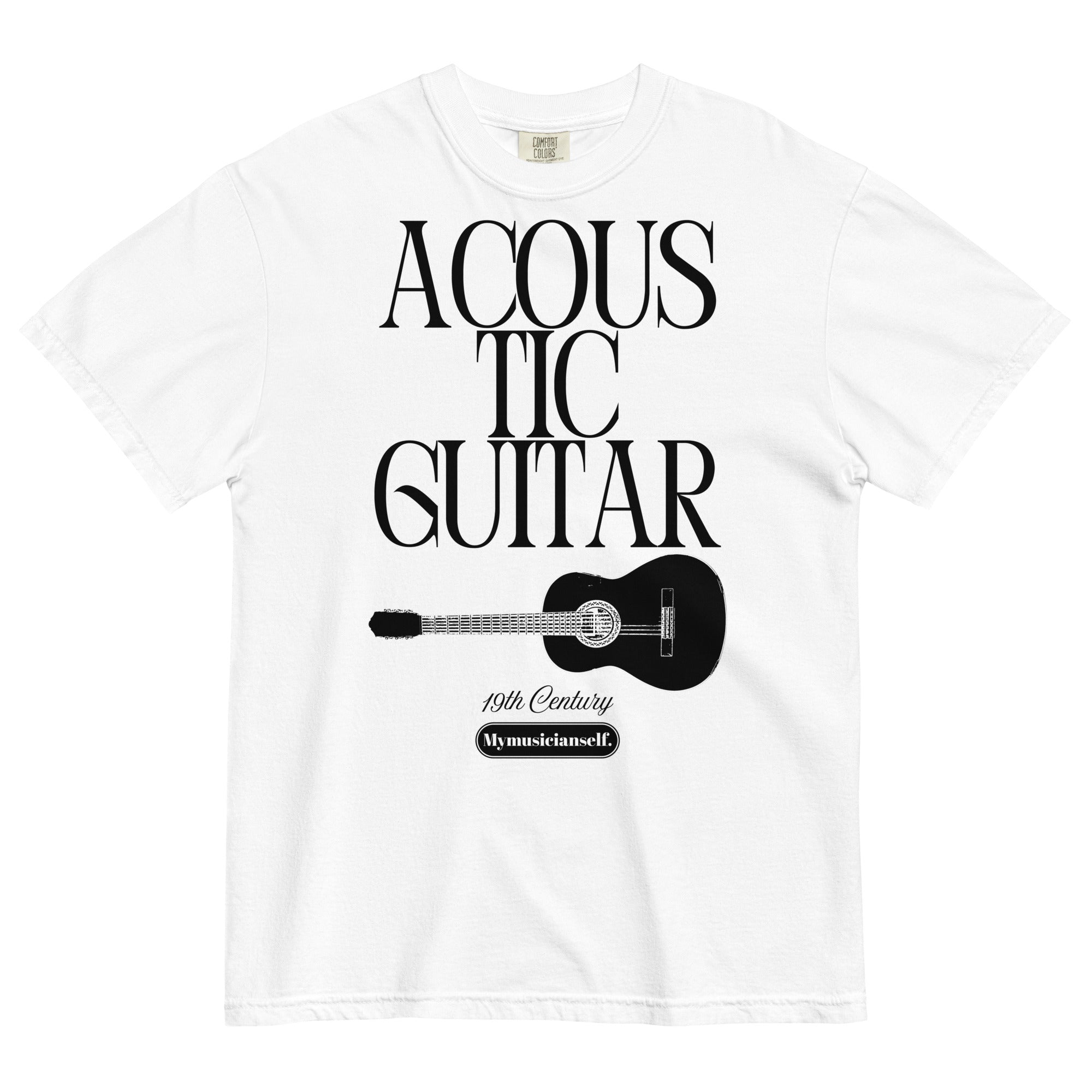 ACOUSTIC GUITAR T-SHIRT - WHITE